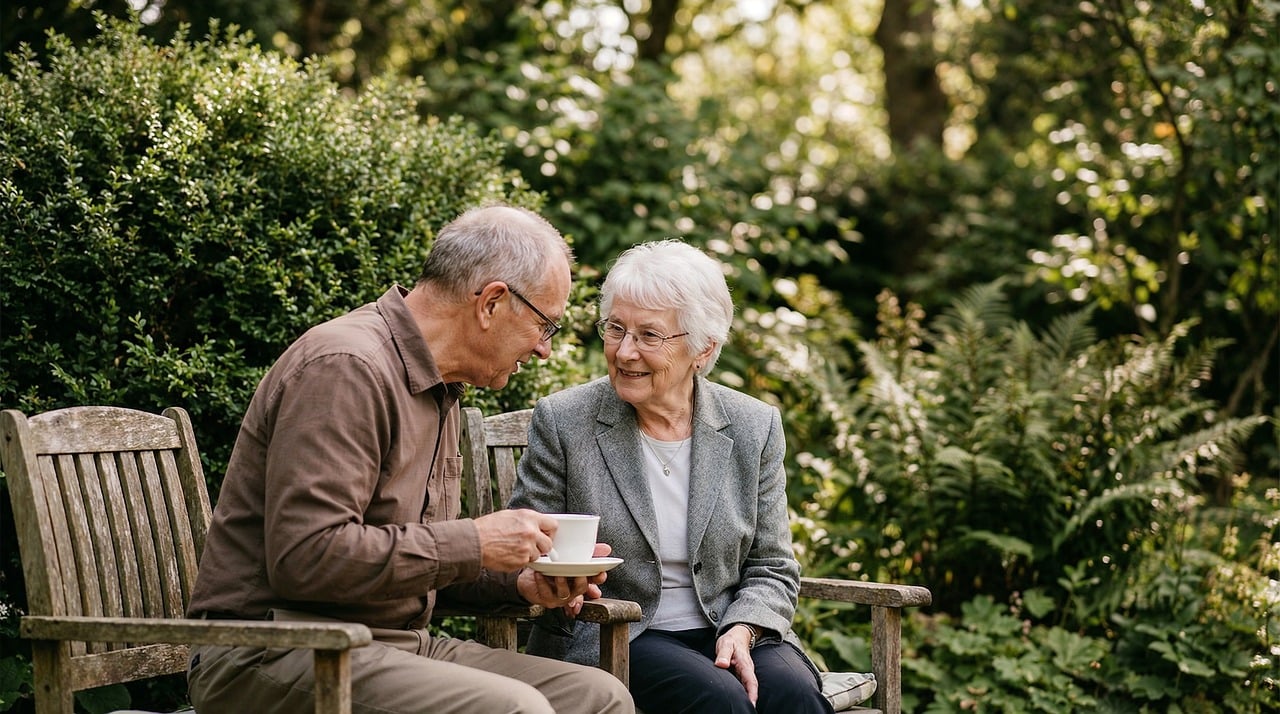 Happy senior couple at home — illustrating this Medicare guide